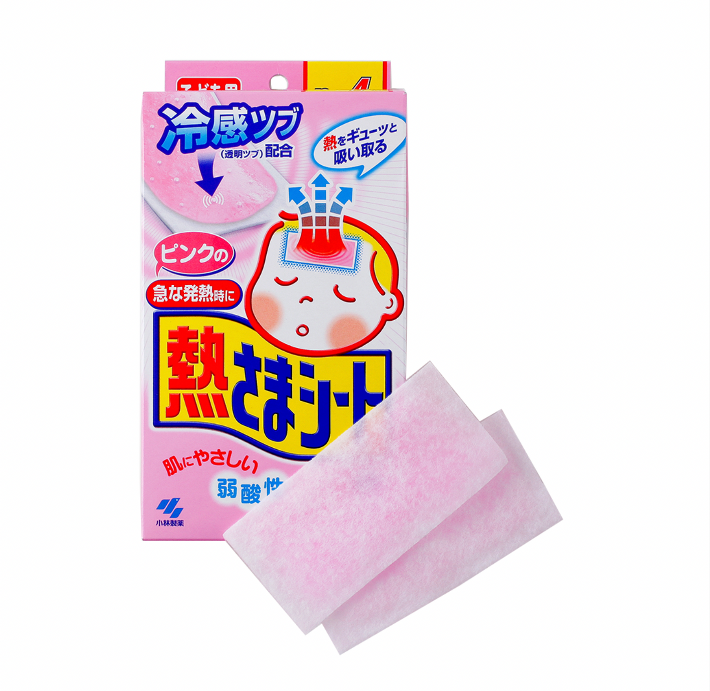 小林藥廠兒童退燒貼 粉紅 敏感肌 16片 | KOBAYASHI Baby's Fever Cooling Gel Pads (16 Pieces)