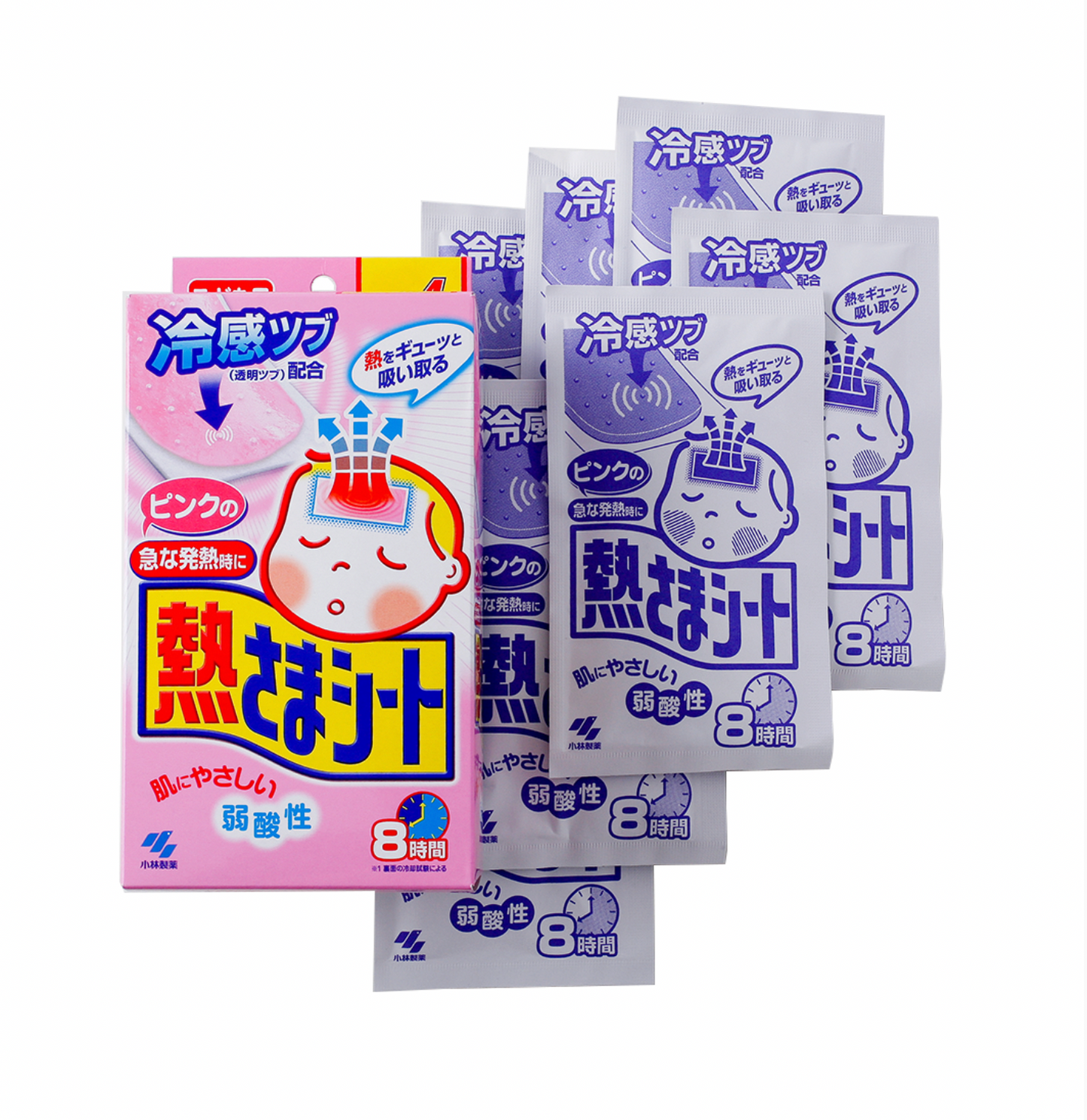 小林藥廠兒童退燒貼 粉紅 敏感肌 16片 | KOBAYASHI Baby's Fever Cooling Gel Pads (16 Pieces)