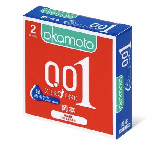 Okamoto 岡本安全套 0.01 水性聚氨酯/超潤滑 (2片裝) | Okamoto 0.01 Hydro Polyurethane Rich Lubricative/ PU Condom (2 Pieces)