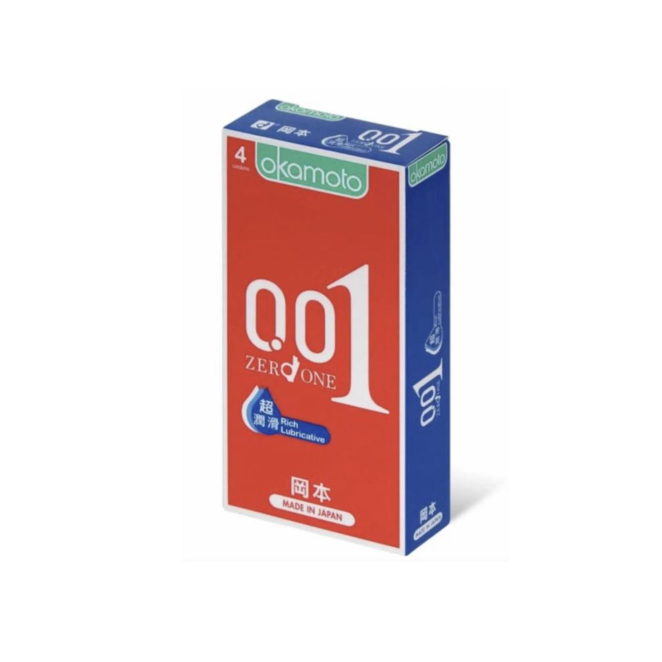 Okamoto 岡本安全套 0.01 水性聚氨酯/超潤滑 (4片裝) | Okamoto 0.01 Hydro Polyurethane Rich Lubricative Condom (4 Pieces)